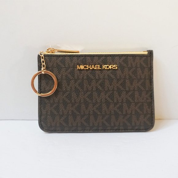 Michael Kors Coin ID Key Holder Wallet MK Yellow - Picture 1 of 10